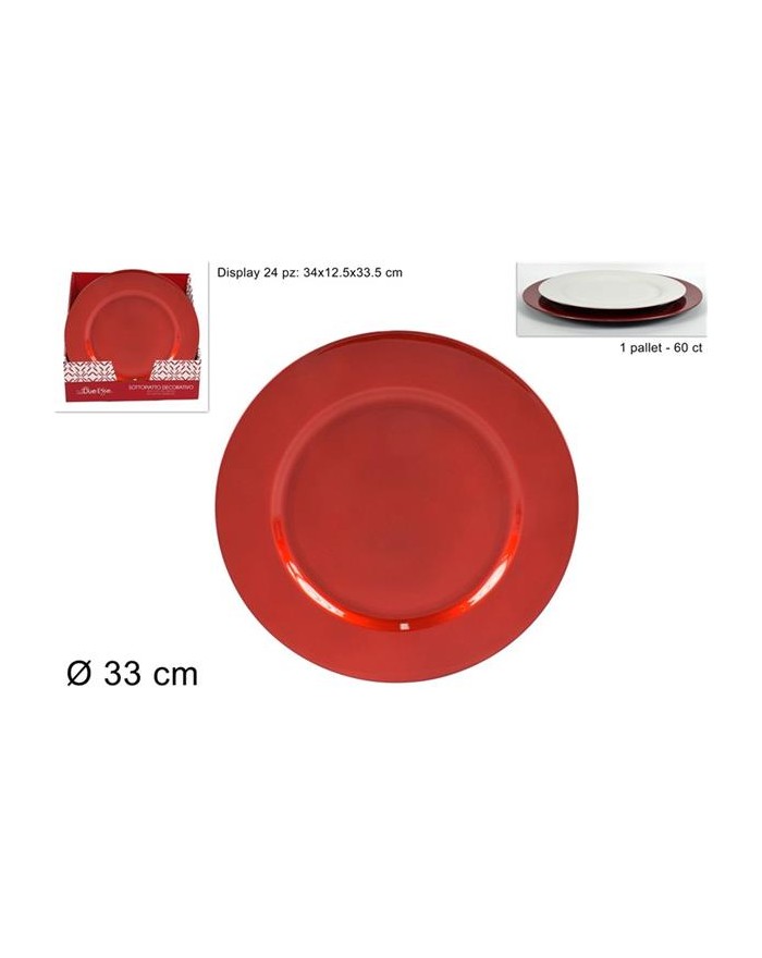 SOTTOPIATTO ROSSO 33CM...