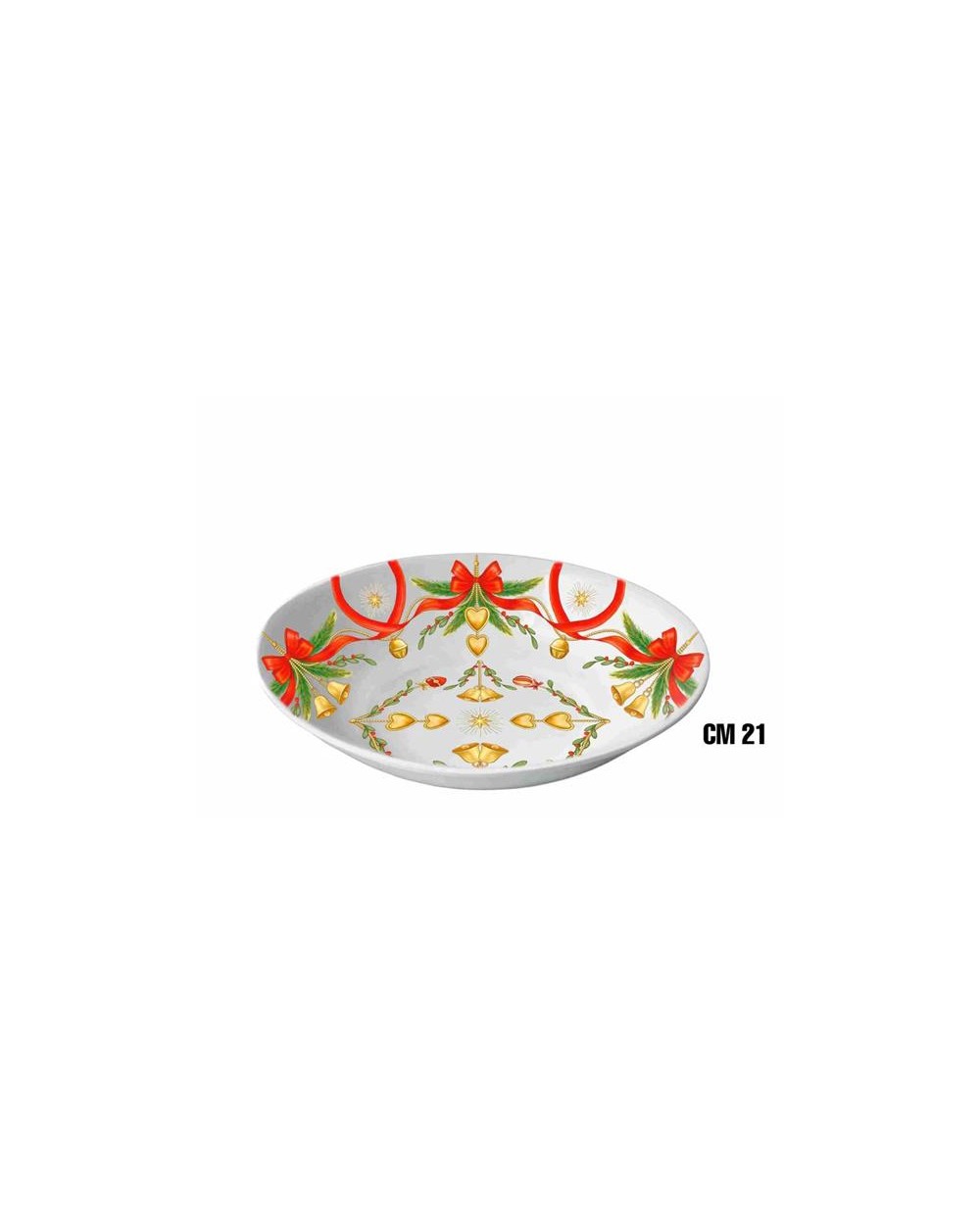 PIATTO FONDO 21cm NATALIZIO FIOCCHI  ME-1645-3252