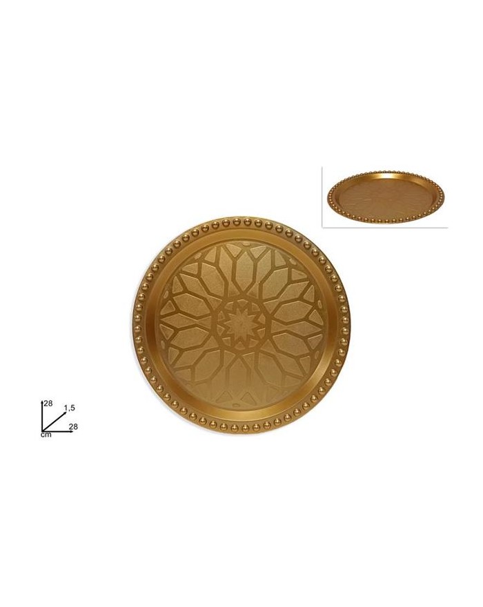 PIATTO DECORATO 28cm ORO...