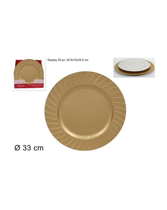 SOTTOPIATTO 33cm BORDI RIG...