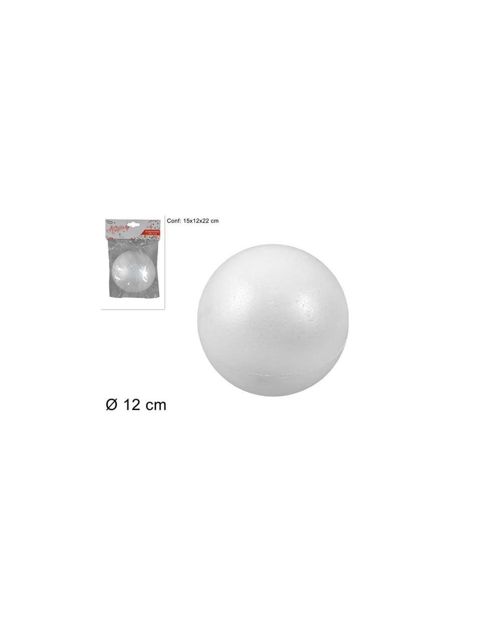 PALLA POLISTER.12cm. 1pz.  A125648