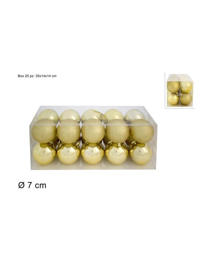 BOX PALLE ORO 7CM. 20PZ....