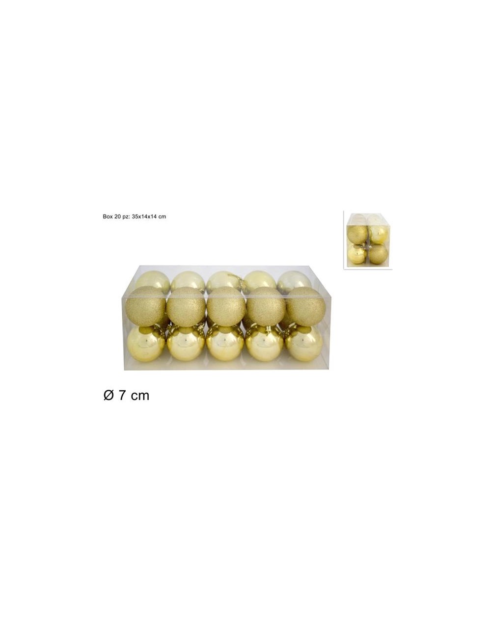 BOX PALLE ORO 7CM. 20PZ.  A191025