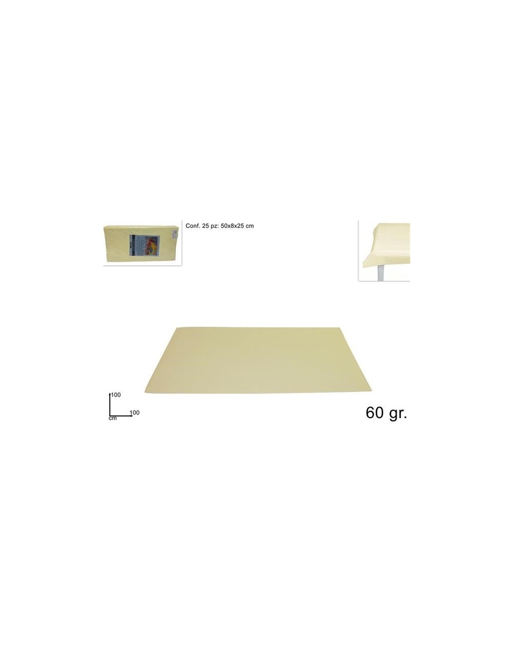 TOVAGLIA TNT 100X100 60gr BEIGE  A198114