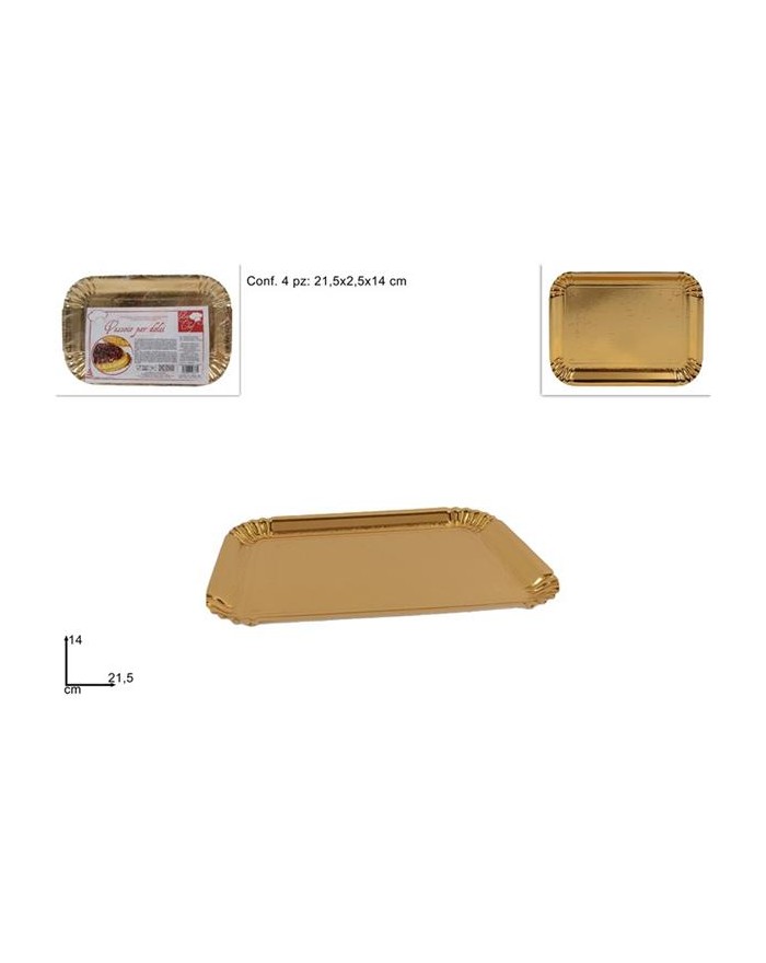 VASSOIO ORO 14X21.5 cm SET...