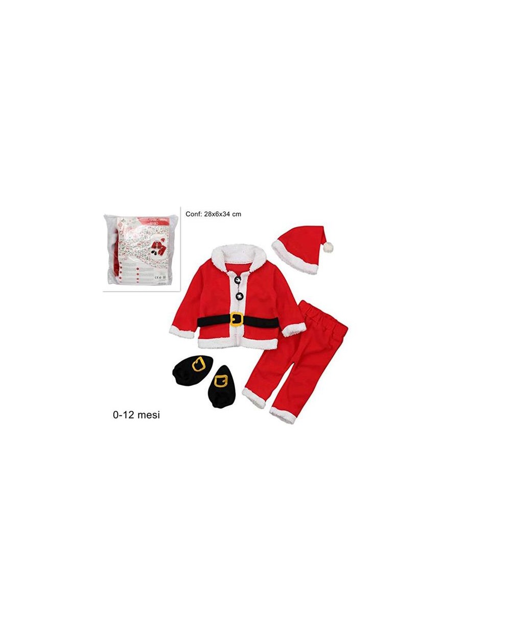VESTITO BABBO NATALE BIMBO 0/12MESI  A198193