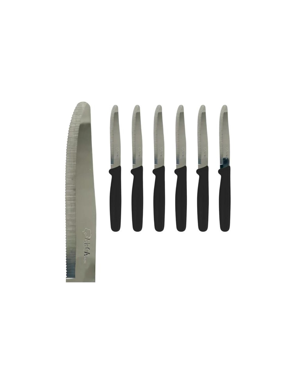 SET 6 COLTELLI PROFESSIONALI  NERI  A198185