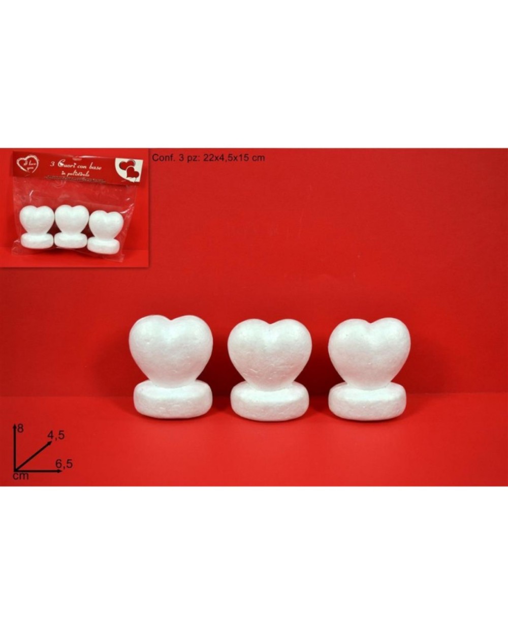 CUORE C/BASE POLIST.CM.8 SET 3PZ.  A163410