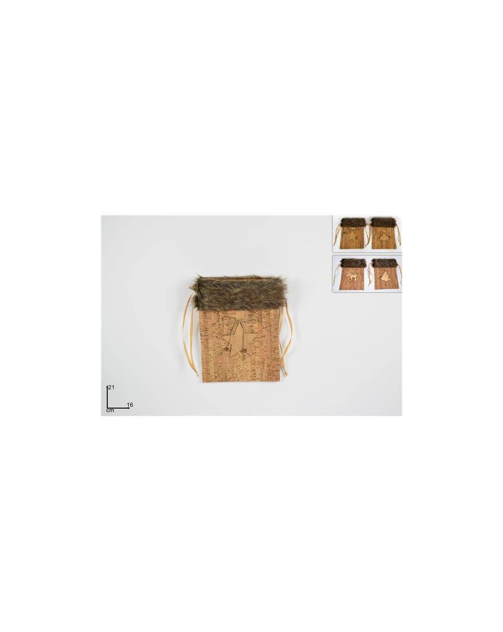 SACCHETTO TESSUTO SUGHERO C/PELL.  A209141