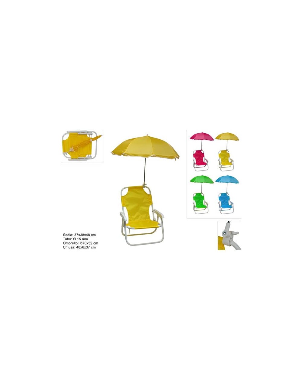 SEDIOLINA BIMBI  METALLO C/OMBRELLO  A205846