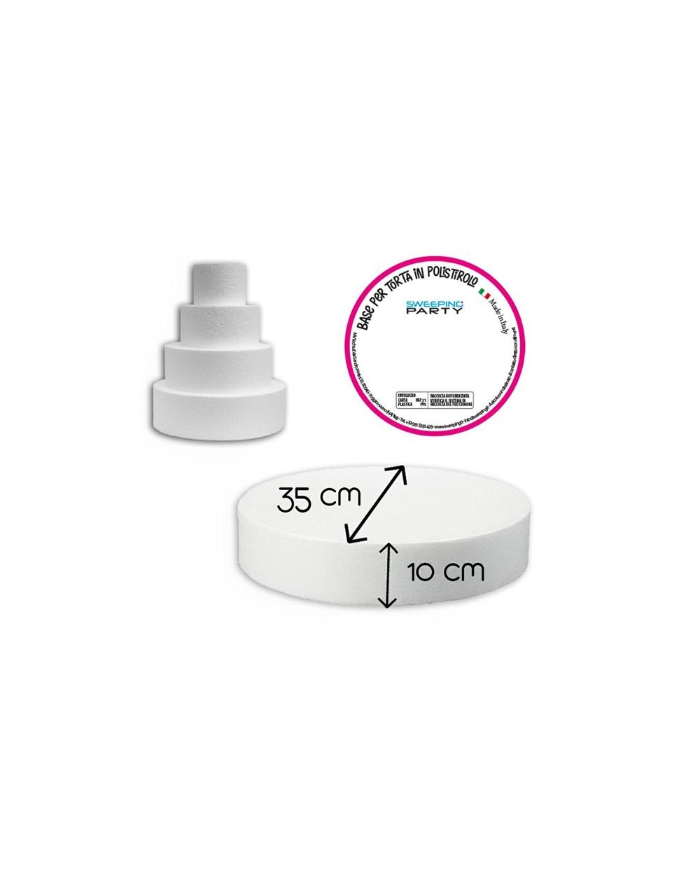 BASE POLISTIROLO TONDA 35X10CM  01707