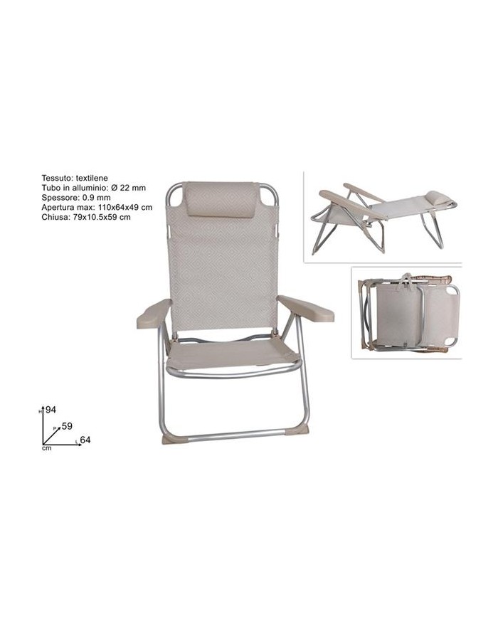 SEDIA SDRAIO ROMBI BEIGE...