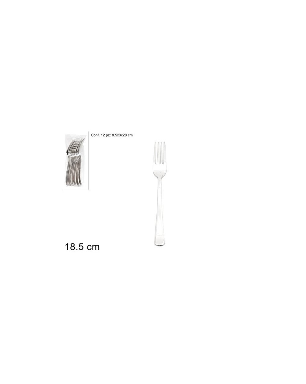 FORCHETTE PLASTICA SILVER 12pz  A299688