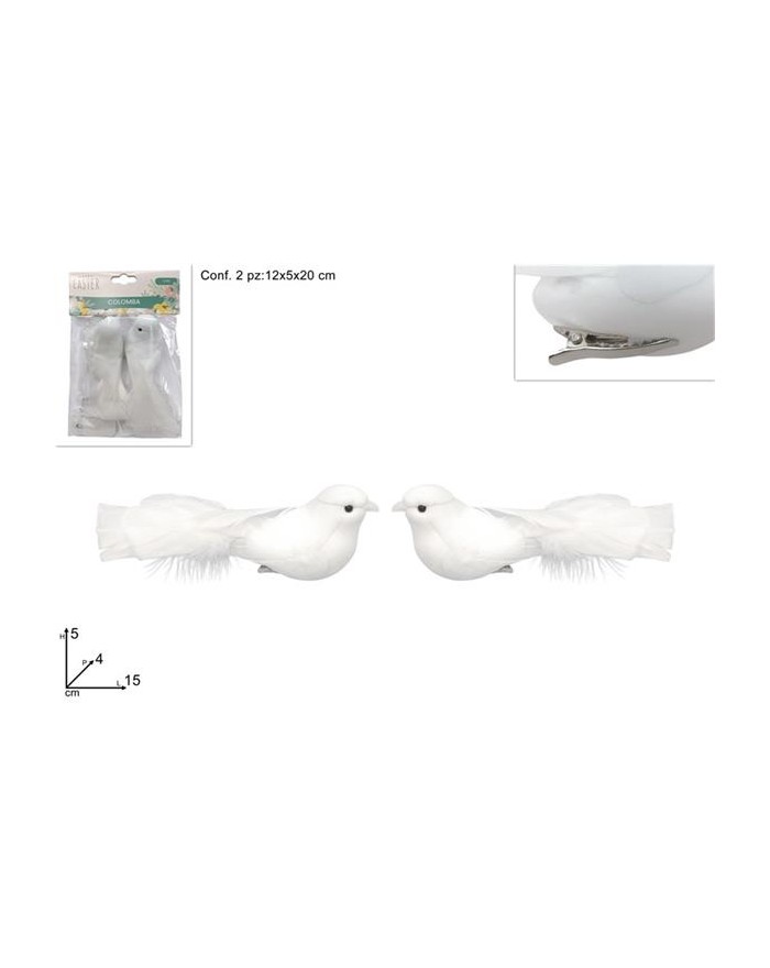 COLOMBA 15 cm CON PINZETTA...