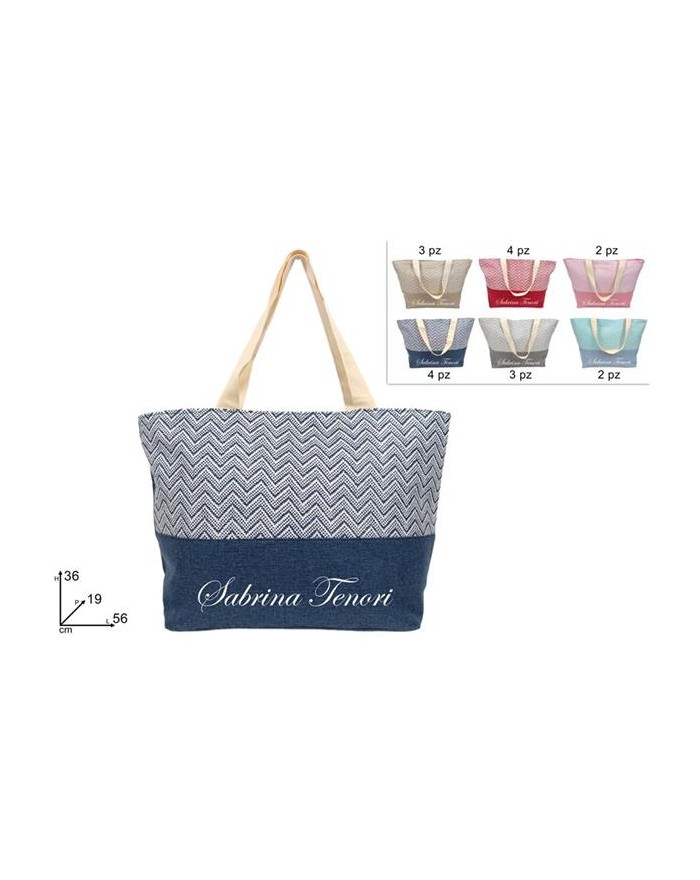 BORSA MARE FANTASIA ZIG ZAG COL ASS  A198581