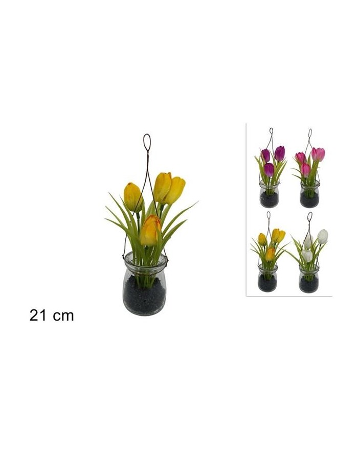 VASO VETRO TULIPANO  A015642