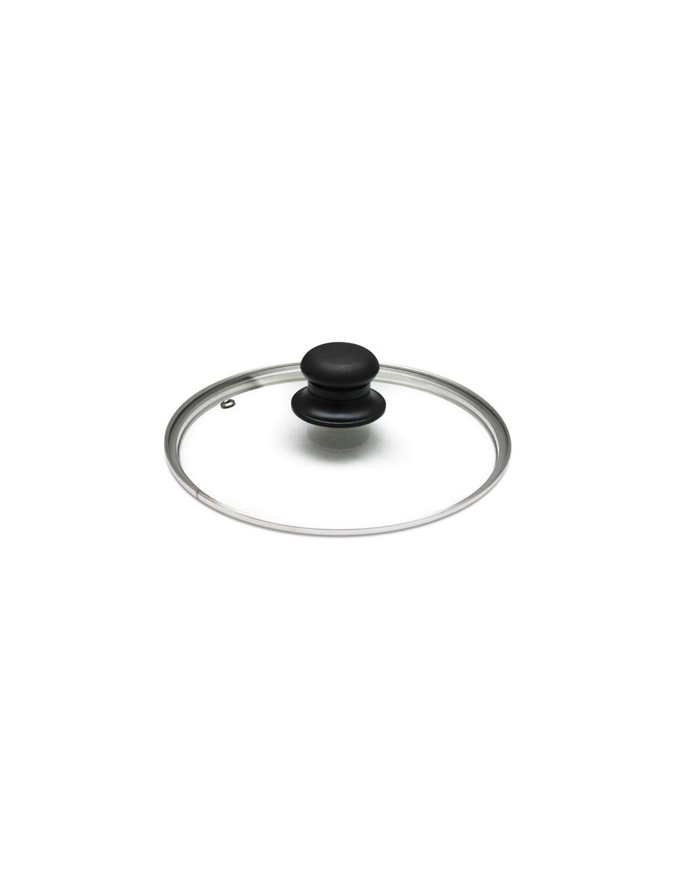 COPERCHIO VETRO B/INOX 28 cm  A098317