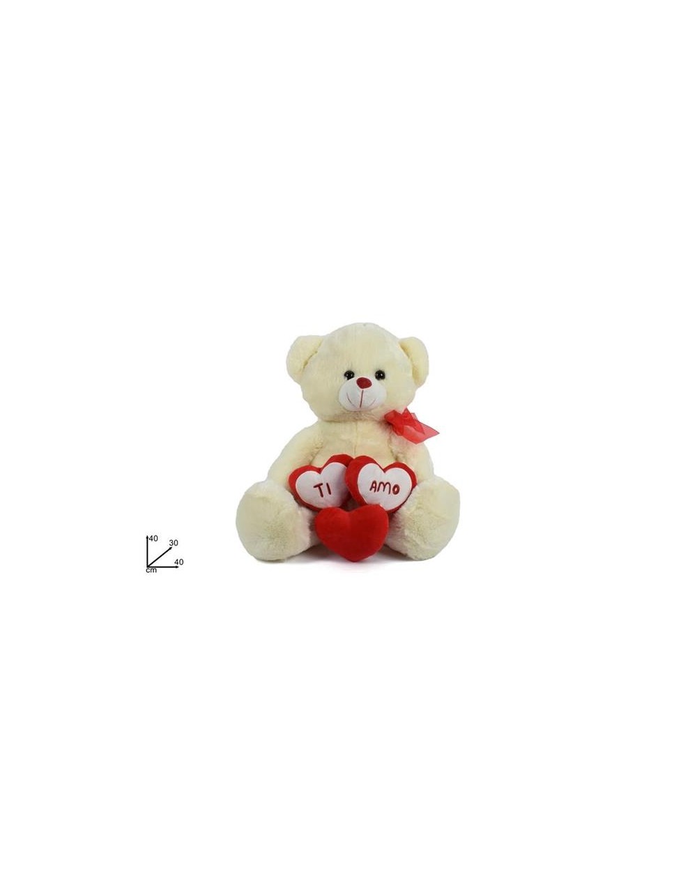 PELUCHE ORSO CON CUORI 40CM  A132075
