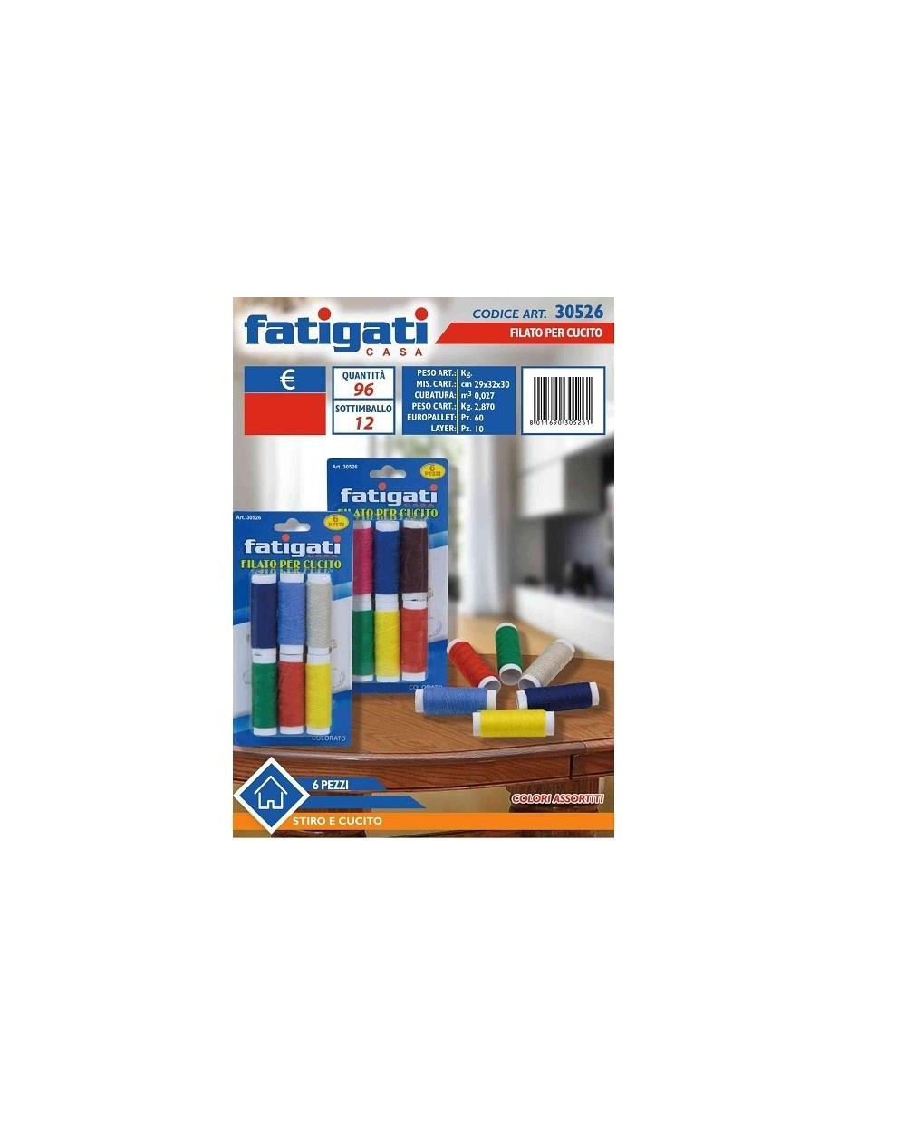 FILATO X CUCITO 6pz COLORATI  A155163