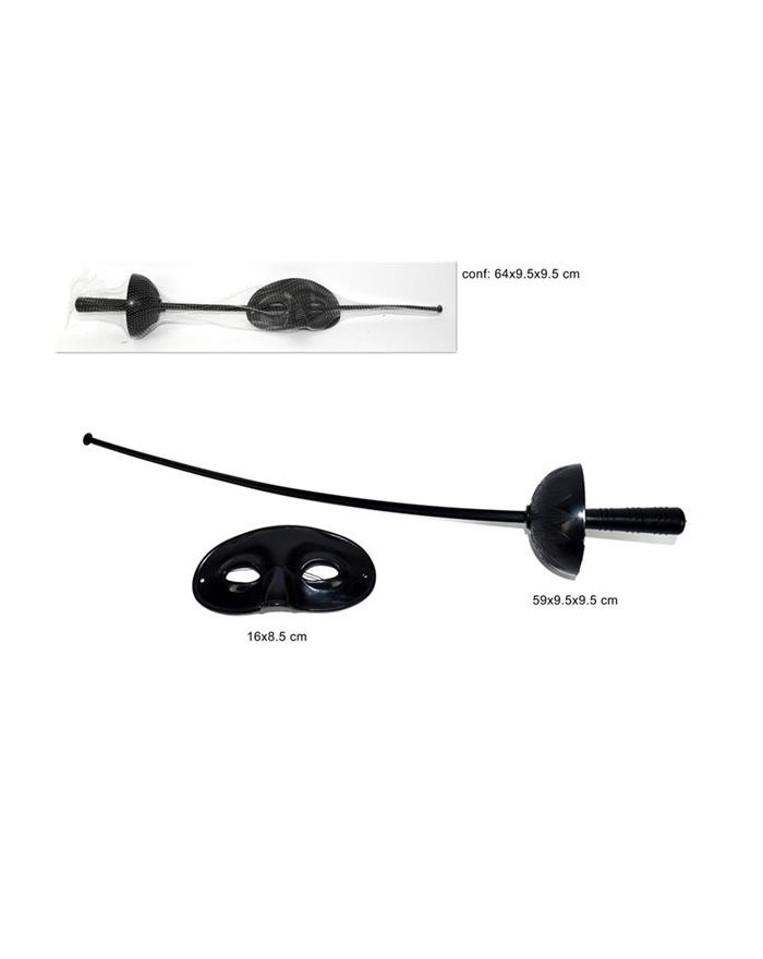 MASCHERA C/SPADA CAVALIERE...