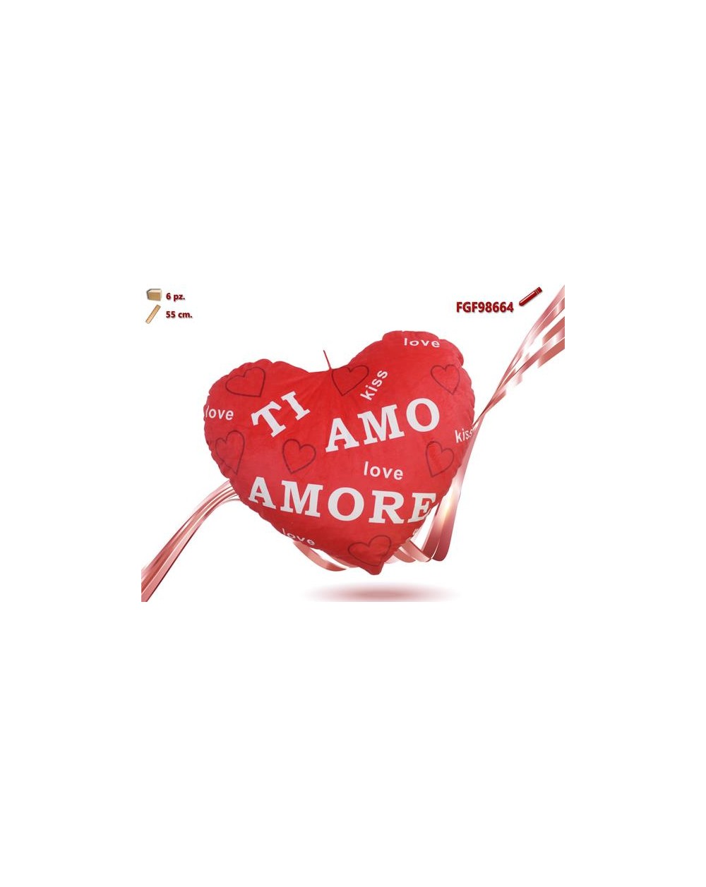 CUORE PELUCHE CON DISEGNO  A198282