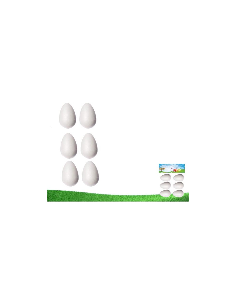 CONFEZIONE 6 UOVA IN POLISTIROLO  A198293