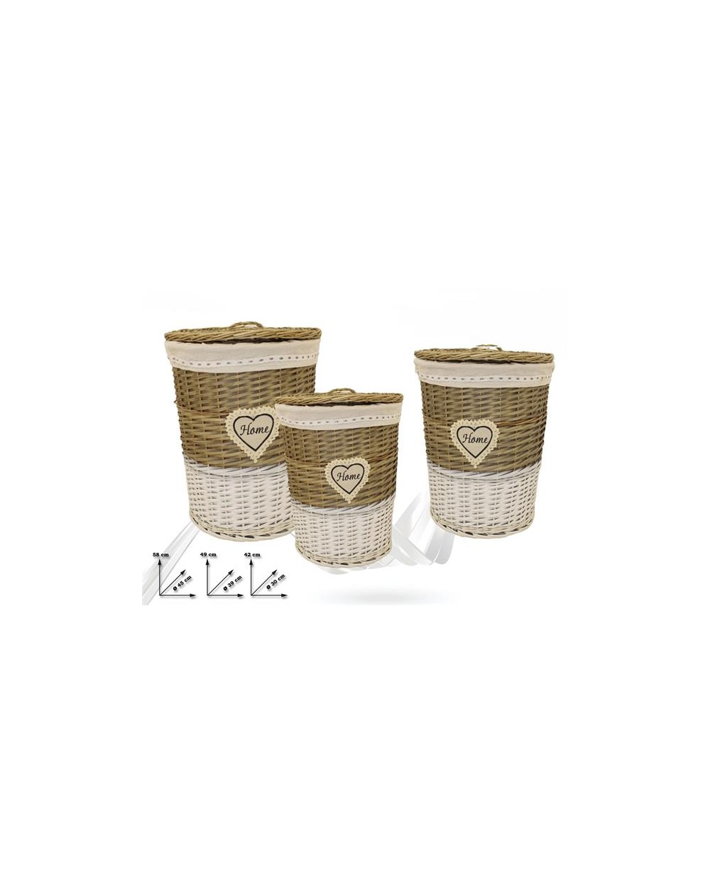 CESTO RATAN TONDO BICOLORE  I M  A198327