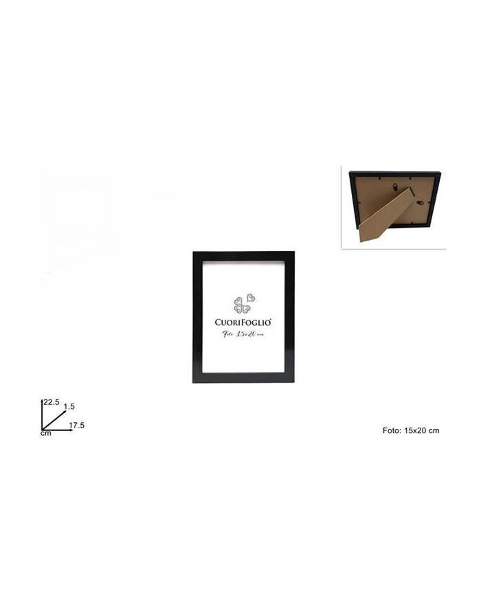 CORNICE LEGNO 15X20 CM NERO...