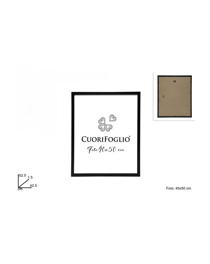 CORNICE LEGNO 40X50 CM NERO...