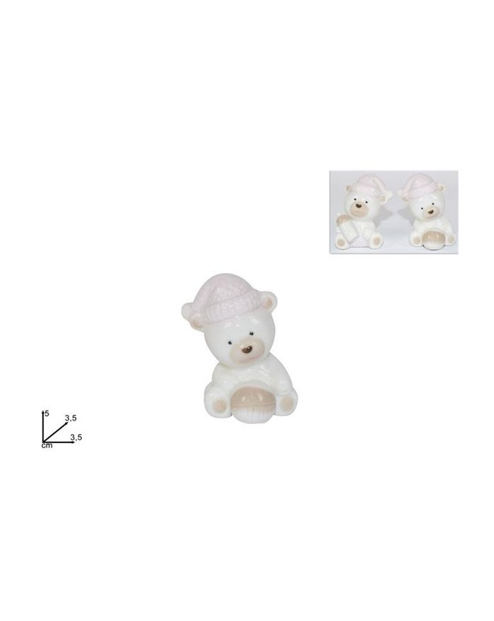 ORSETTO SEDUTO ROSA 5cm...