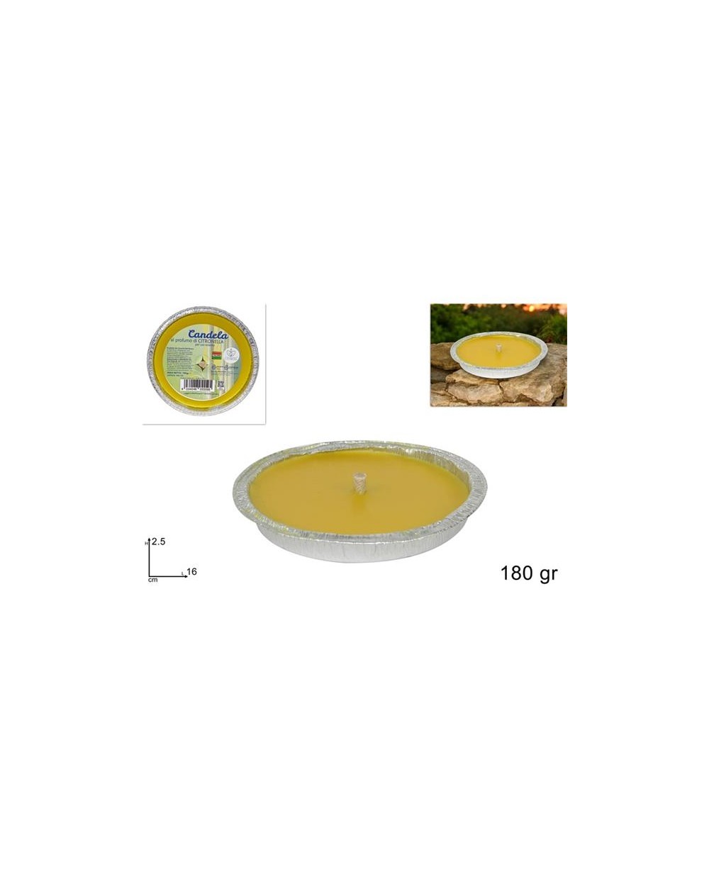 CITRONELLA CON ALLUMINIO 16 cm  A198592