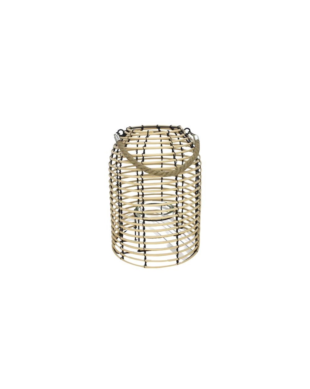 PORTACANDELA IN RATTAN NATURALE  A198607