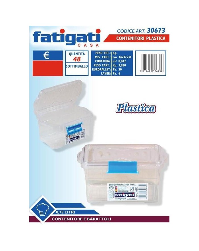 CONTENITORE PLASTICA 0,75LT...