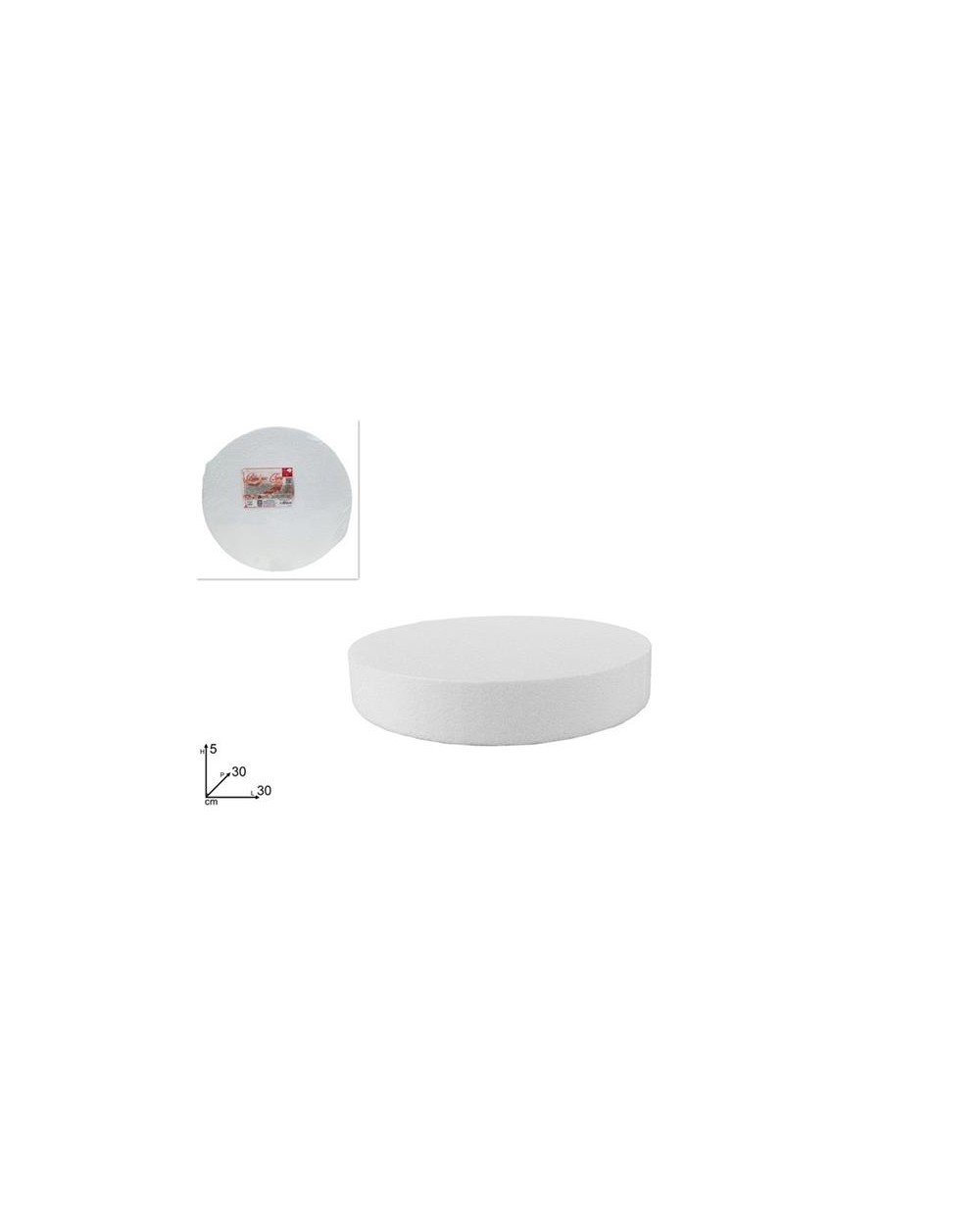 FORMA POLISTIROLO TONDA  30cm.H.5cm  A199884