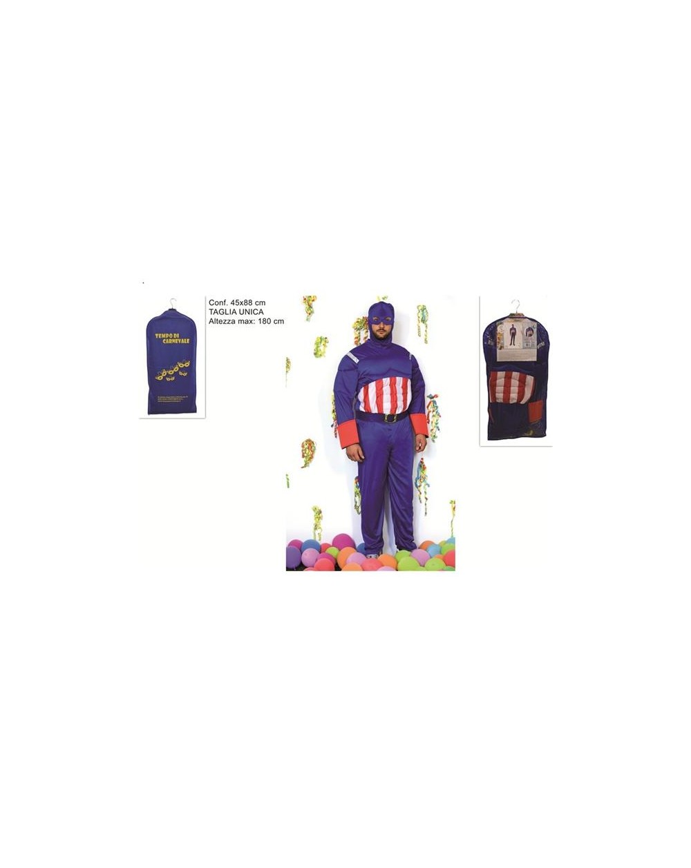 COSTUME CAPITAN AMERICA TG. UNICA  A204084