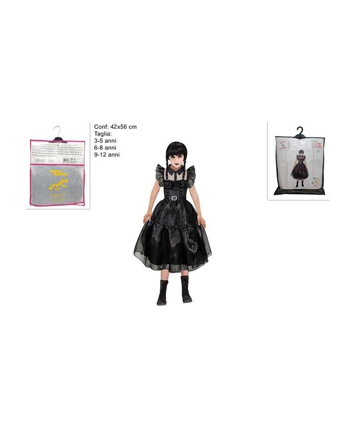COSTUME MERCOLEDI ADDAMS 9/12 ANNI  A204091