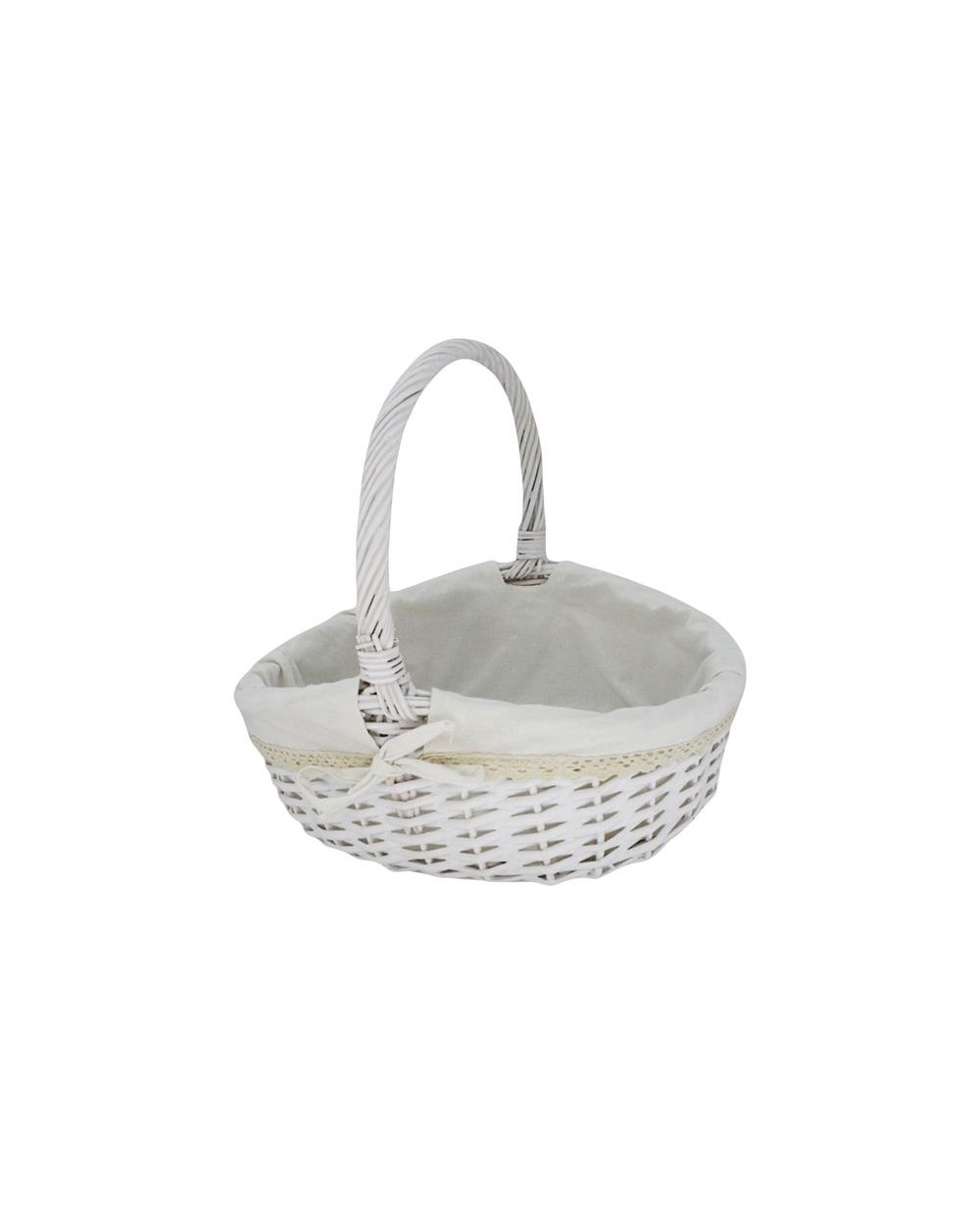 CESTINO RATTAN BIANCO 37X30h32  A198627