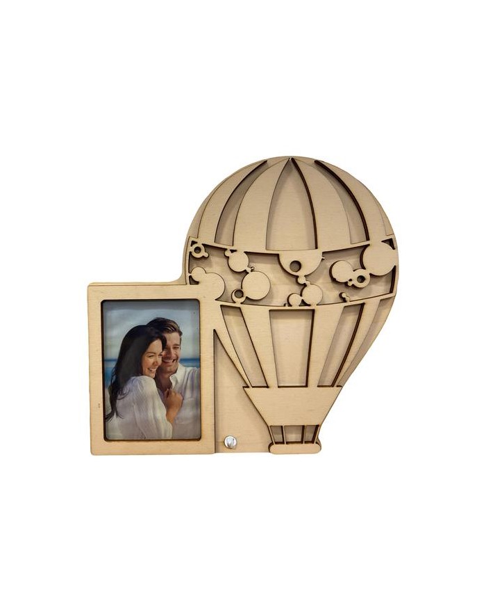 PORTAFOTO MONGOLFIERA LEGNO...