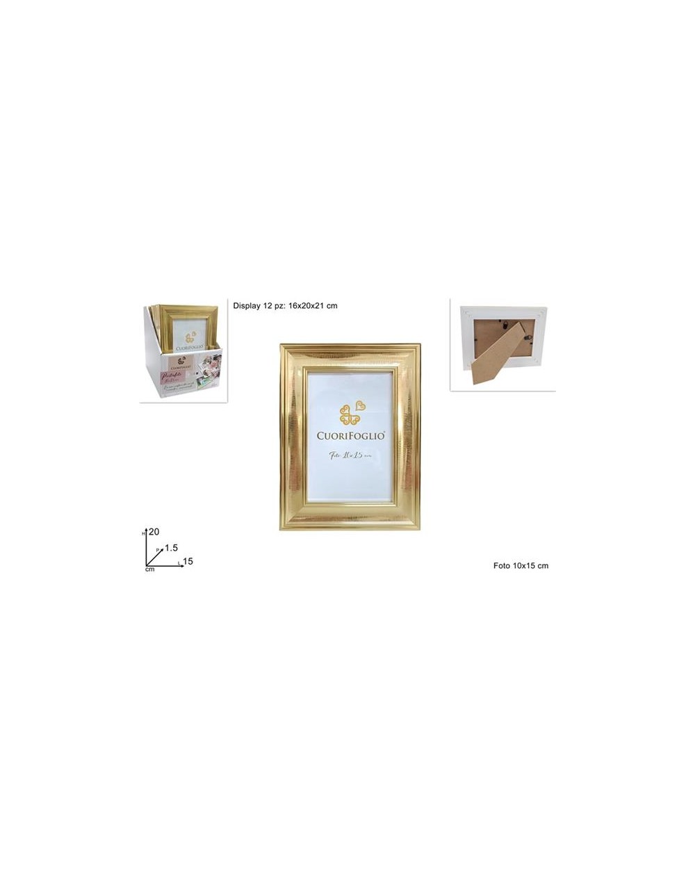 PORTAFOTO ORO 10X15CM A003536