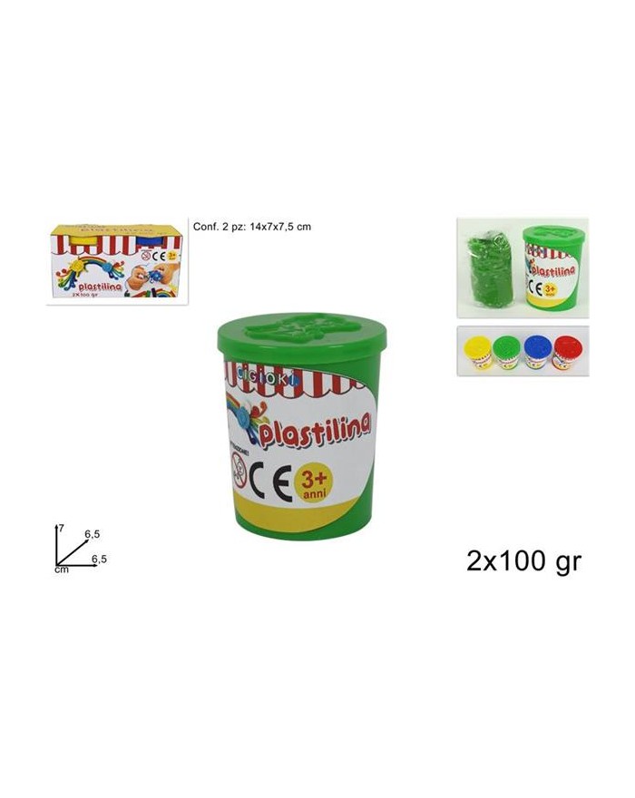 VASETTI PLASTILINA 100gr...