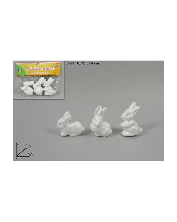 CONIGLI POLISTIROLO 7cm....