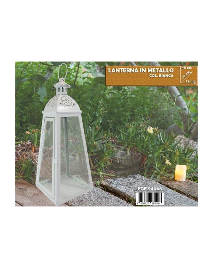 LANTERNA METALLO BIANCO...