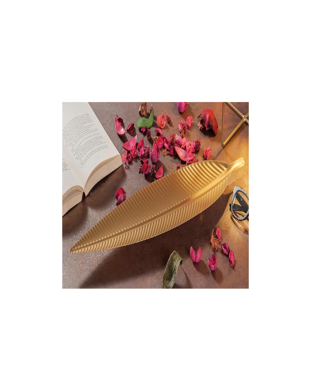 FOGLIA IN FERRO ORO 56x13  59622