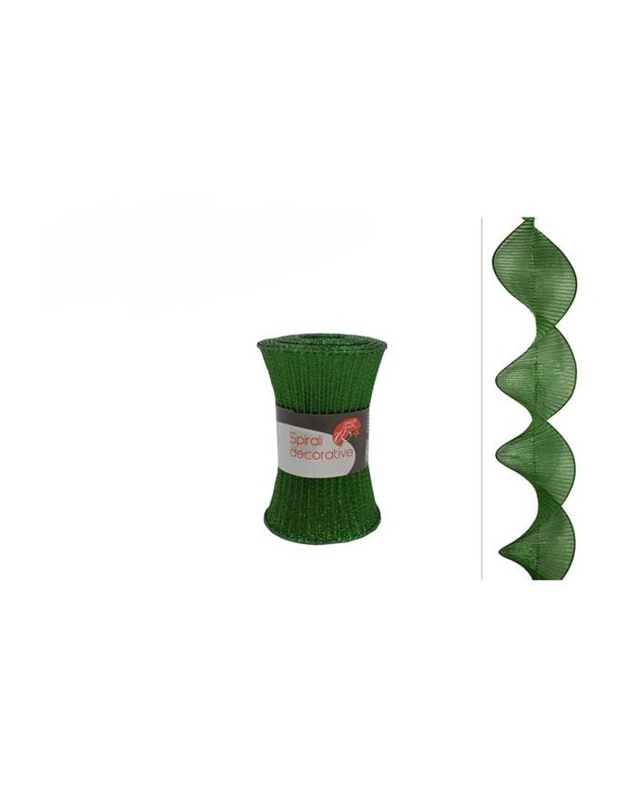 DECORAZIONE TESSUTO SPIRALE VERDE  A294987
