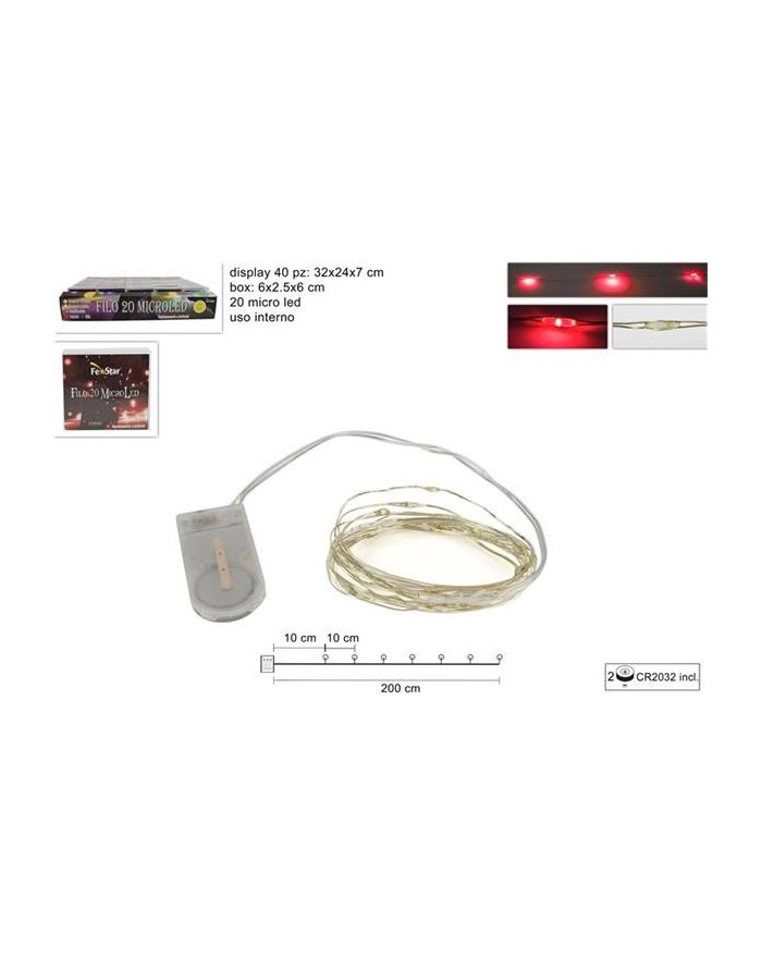 FILO 20 MICROLED ROSSO...