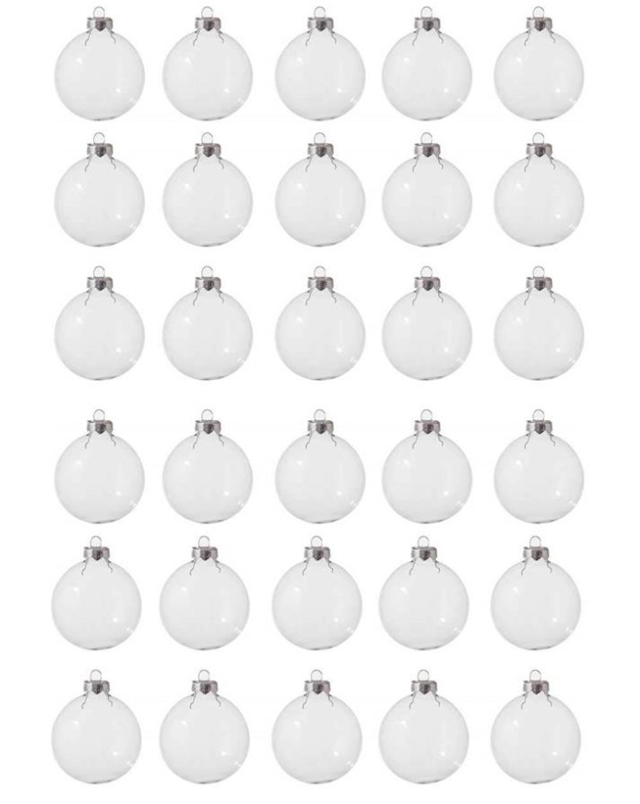 SET 30 SFERE IN VETRO 6CM  A290932