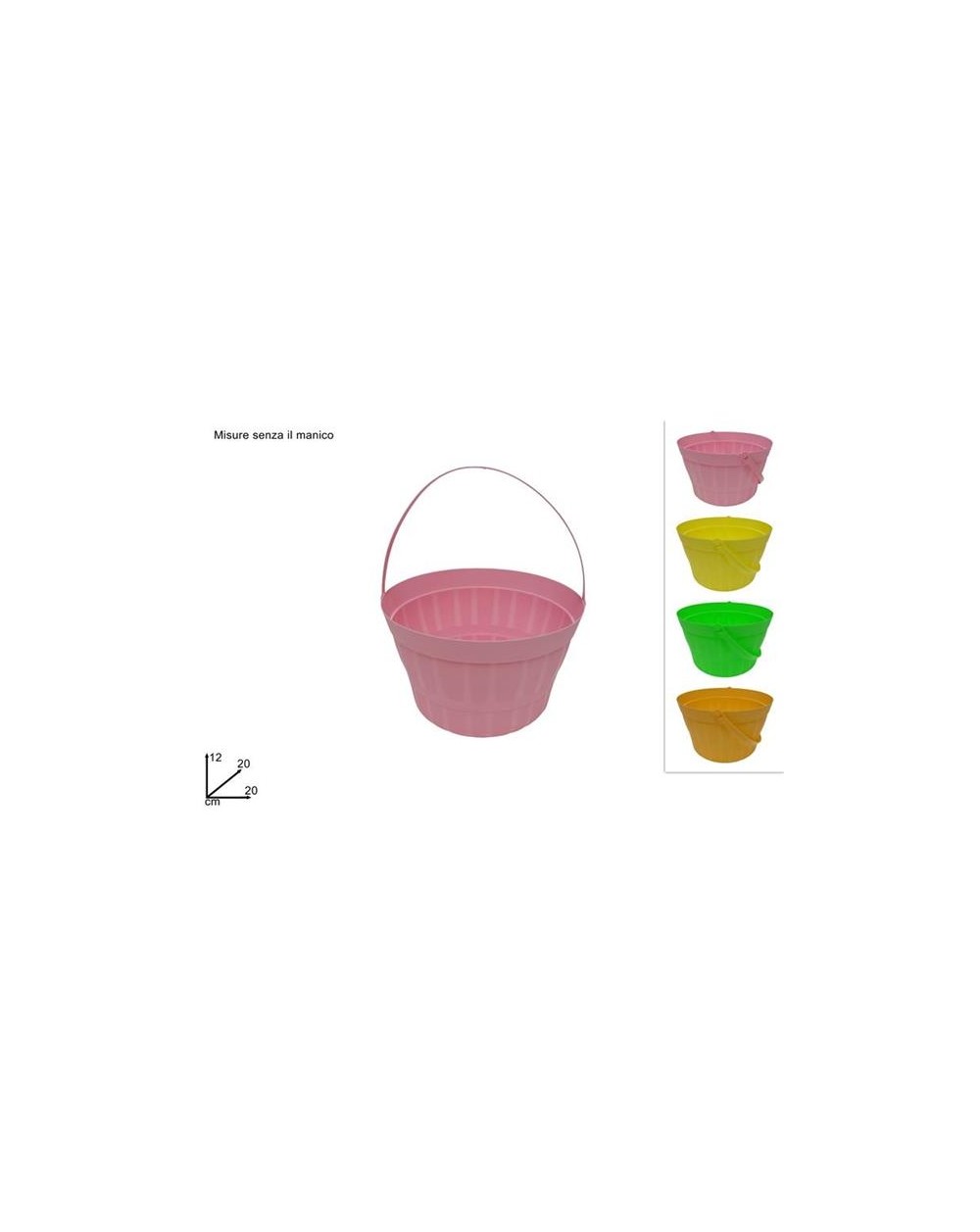 CESTINO PLASTICA 13CM COLORI ASS  XPA23006401