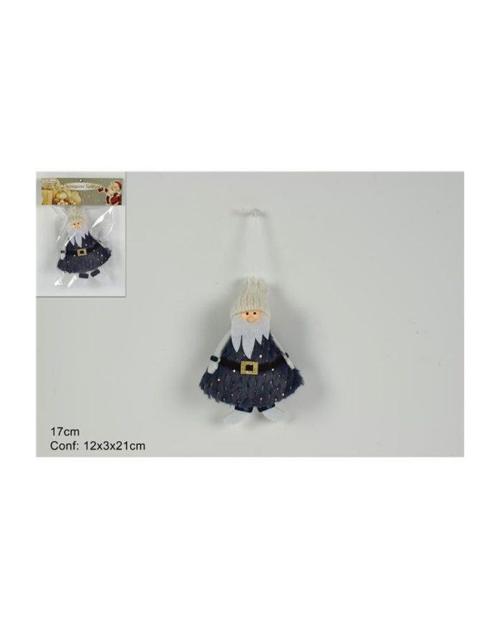 BABBO NATALE 17cm.BLU  A209622