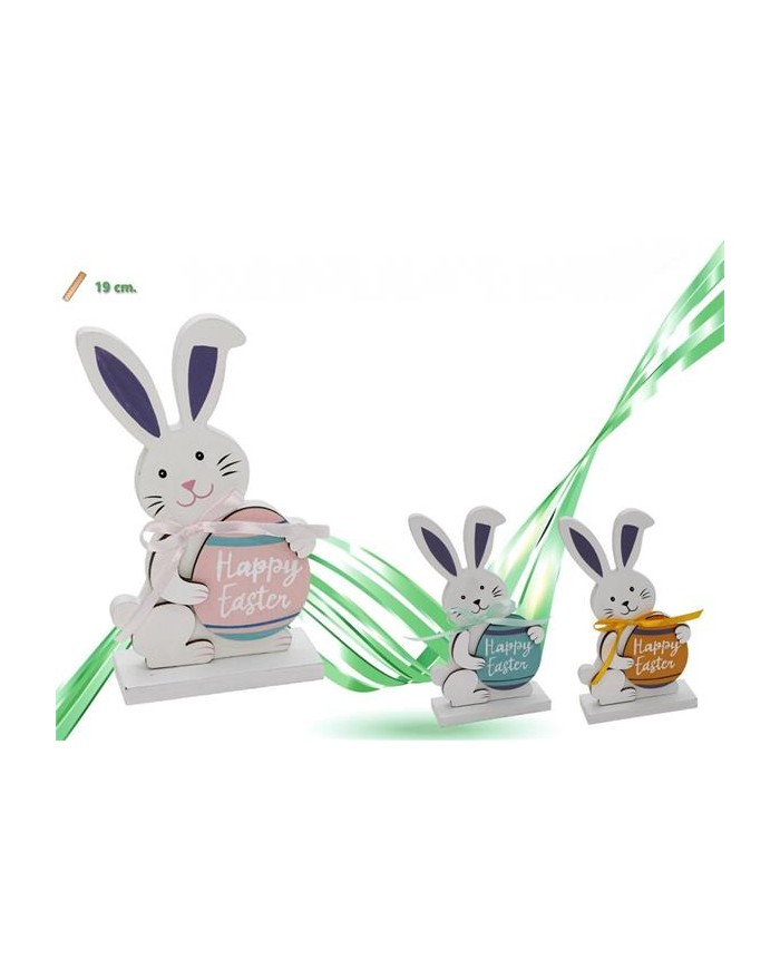 CONIGLIO LEGNO BUONA PASQUA...