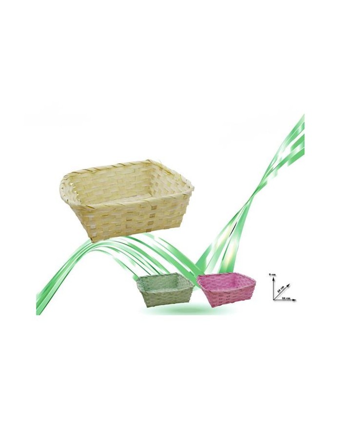 CESTINO QUADRATO BAMBU ASS...